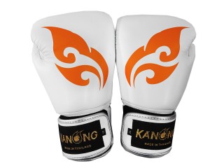 นวมชกมวย นวมมวย ไมโครไฟเบอร์ คะนอง : Thai-Wing-ขาว